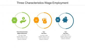 Three characteristics wage employment ppt powerpoint presentation layouts icon cpb