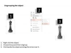 Three chess pawns for team game powerpoint template