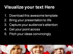 Three children christmas powerpoint templates and powerpoint backgrounds 0811