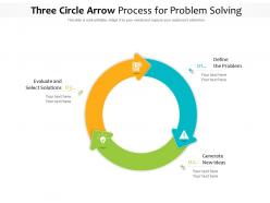 Three circle arrow process for problem solving