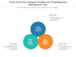 Three circle venn diagram graphics for small business management tips infographic template