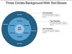 Three circles background with text boxes