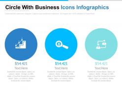 Three circles with business icons infographics powerpoint slides