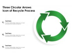 Three circular arrows icon of recycle process