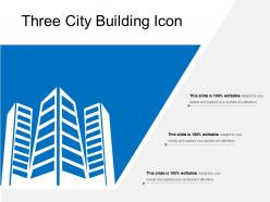 Three city building icon