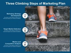 Three Climbing Steps Of Marketing Plan