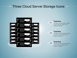 Three cloud server storage icons