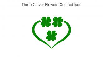 Three Clover Flowers Colored Icon In Powerpoint Pptx Png And Editable Eps Format