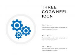 Three cogwheel icon