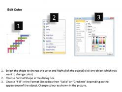 Three colored tags for global business apps flat powerpoint design
