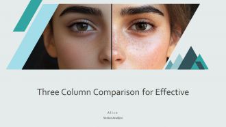 Three Column Comparison For Effective PPT PowerPoint AT