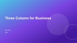 Three Column For Business PPT PowerPoint AT
