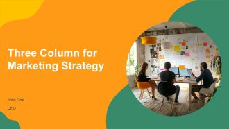 Three Column For Marketing Strategy PPT Example AT