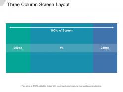 Three column screen layout