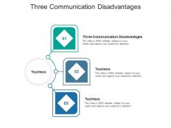 Three communication disadvantages ppt powerpoint presentation styles topics cpb