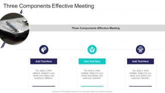 Three Components Effective Meeting In Powerpoint And Google Slides Cpb