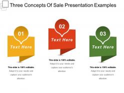 Three Concepts Of Sale Presentation Examples