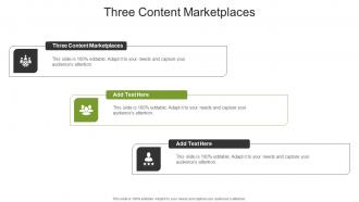 Three Content Marketplaces In Powerpoint And Google Slides Cpb