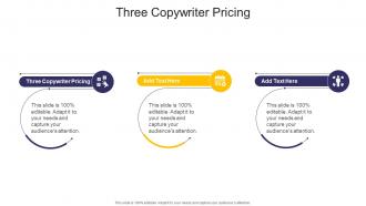 Three Copywriter Pricing In Powerpoint And Google Slides Cpb