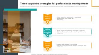 Three Corporate Strategies For Performance Management