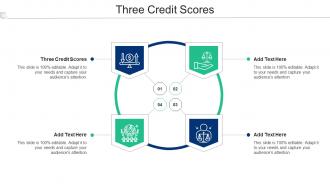 Three Credit Scores Ppt Powerpoint Presentation Pictures Mockup Cpb