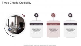 Three Criteria Credibility In Powerpoint And Google Slides Cpb