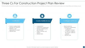Three Cs For Construction Project Plan Review