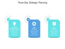 Three day strategic planning ppt powerpoint presentation file maker cpb