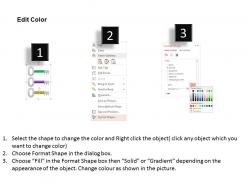 Three different levels for solution formation flat powerpoint design