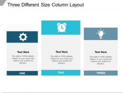 Three different size column layout