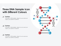 Three dna sample icon with different colours