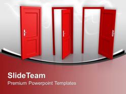 Three doors to choose future success powerpoint templates ppt themes and graphics 0213