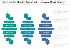 Three Double Headed Arrows With Horizontal Spiral Graphic