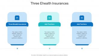 Three Ehealth Insurances In Powerpoint And Google Slides Cpb