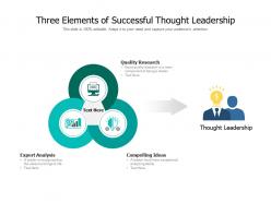 Three elements of successful thought leadership