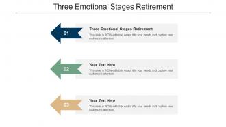 Three emotional stages retirement ppt powerpoint presentation professional example file cpb