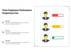 Three Employees Performance Comparison Icon