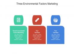 Three environmental factors marketing ppt powerpoint presentation show diagrams cpb