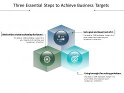 Three essential steps to achieve business targets