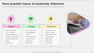 Three Essential Values Of Leadership Statement