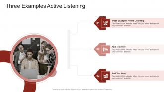 Three Examples Active Listening In Powerpoint And Google Slides Cpb