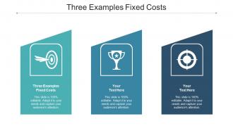 Three Examples Fixed Costs Ppt Powerpoint Presentation Icon Tips Cpb
