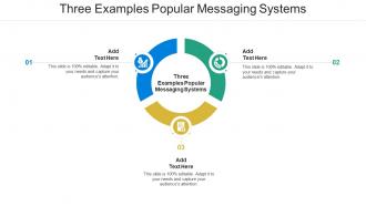 Three Examples Popular Messaging Systems In Powerpoint And Google Slides