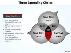 Three extending circles diagram 13