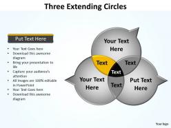Three extending circles diagram 13