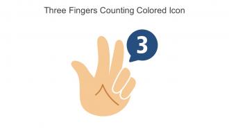 Three Fingers Counting Colored Icon In Powerpoint Pptx Png And Editable Eps Format