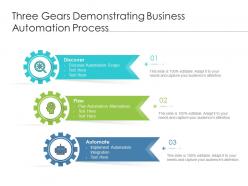 Three gears demonstrating business automation process