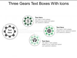 Three gears text boxes with icons