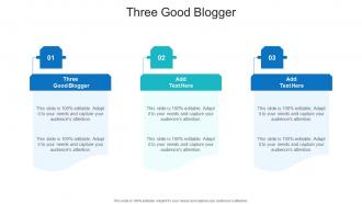 Three Good Blogger In Powerpoint And Google Slides Cpb