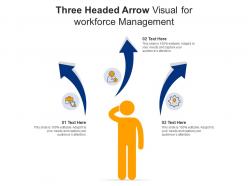 Three headed arrow visual for workforce management infographic template